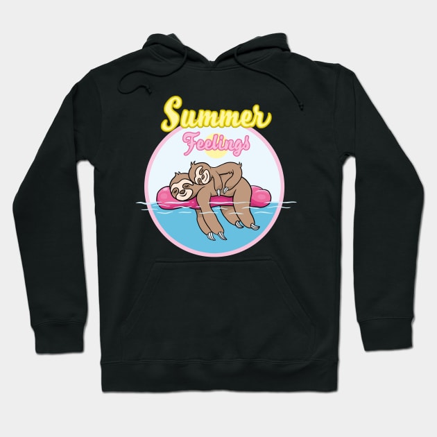 Sloth summer feelings Hoodie by KIDEnia